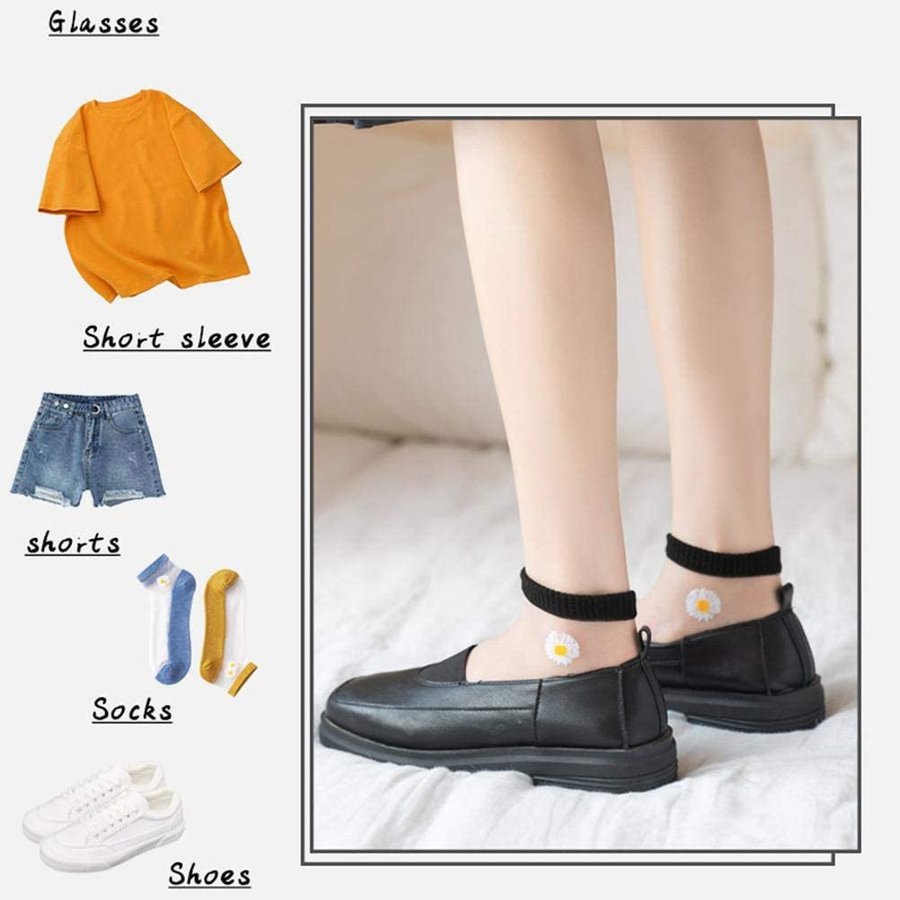 Translucent Daisy Socks 3 Pairs