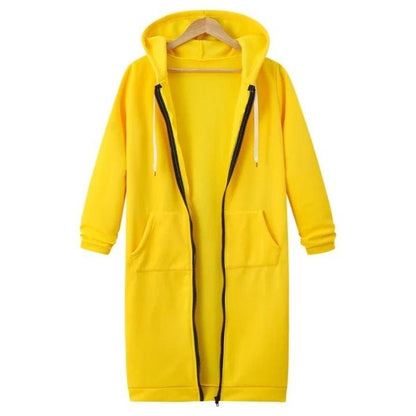 2021 Fall Winter Women s Long Hooded Sweatshirt