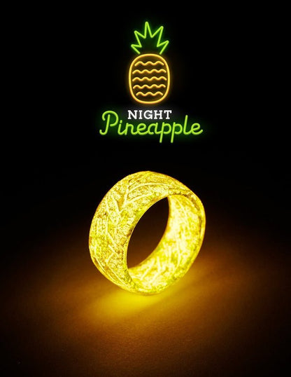 Luminous Rings Glowing In The Dark